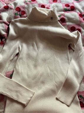 Ralph Lauren Cream Ribbed Turtleneck